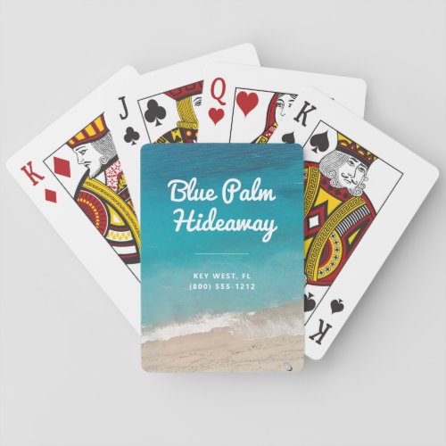 Beach Vacation Rental Retro Mod Custom Playing Cards