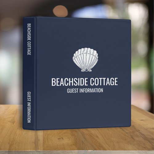 Beach Vacation Rental Shell Airbnb Welcome 3 Ring Binder