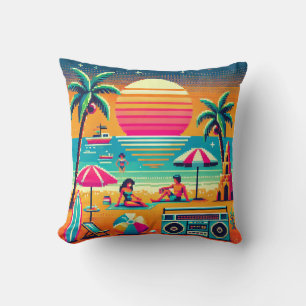 Beach Vacation Throw Pillow