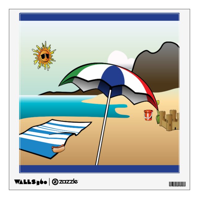 Beach Vacation Wall Decal (Front)