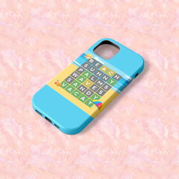 Beach Vacation Word Puzzle Theme Iphone 13 Case by TWVVAAPP at Zazzle