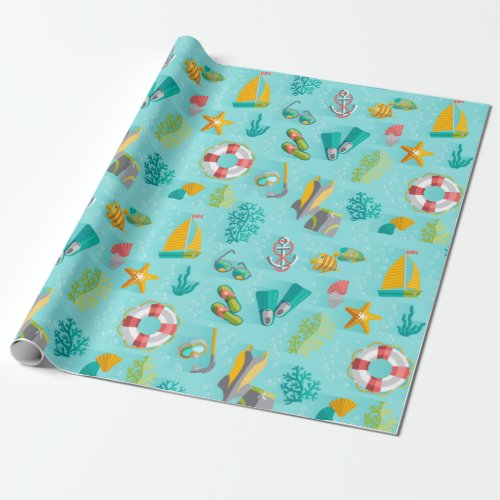 Beach Vacation Wrapping Paper