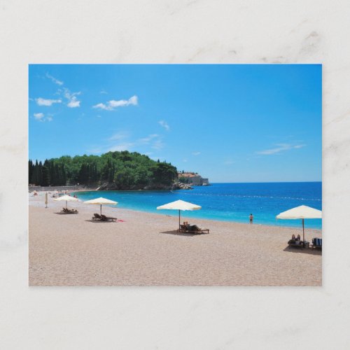 Beach vacations in Montenegro Postcard