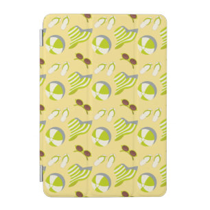 Beach vacay pattern with sunglasses and sun hat iPad mini cover