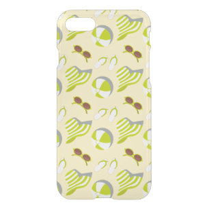 Beach vacay pattern with sunglasses and sun hat iPhone SE/8/7 case