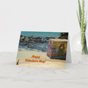 Beach Valentine's Day Holiday Card