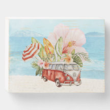 Beach Van and Ocean Wooden Display Case