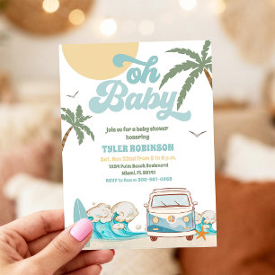 Beach Van Baby Shower Invitation