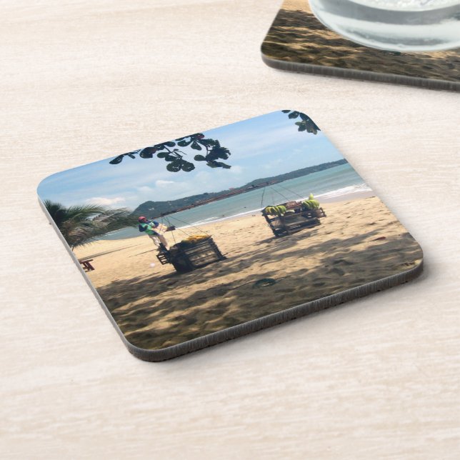 Beach Vendings ... Lamai Beach, Koh Samui Island Coaster (Left Side)