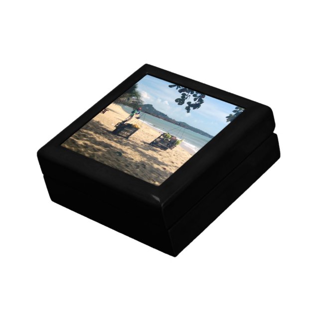 Beach Vendings ... Lamai Beach, Koh Samui Island Jewelry Box (Side)
