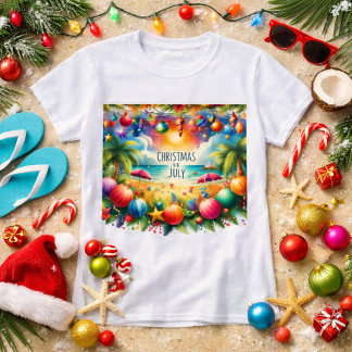 Beach Vibe Christmas In July  T-Shirt