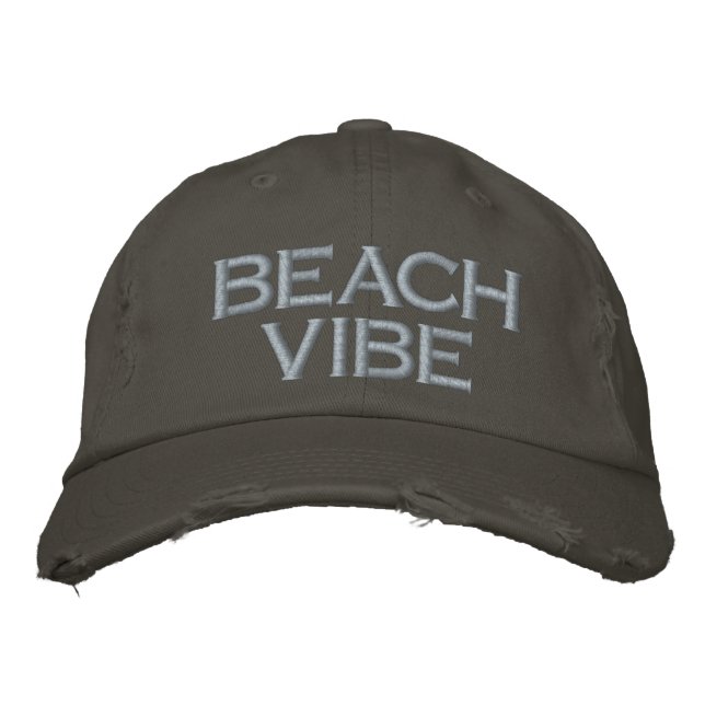 Beach vibe Lake Life Embroidered Baseball Cap (Front)