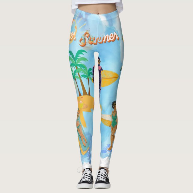 BEACH VIBE LEGGINGS (Front)