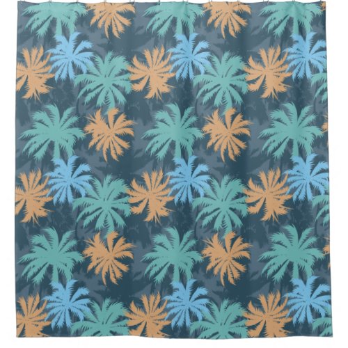Beach Vibe Palm Tree  Shower Curtain
