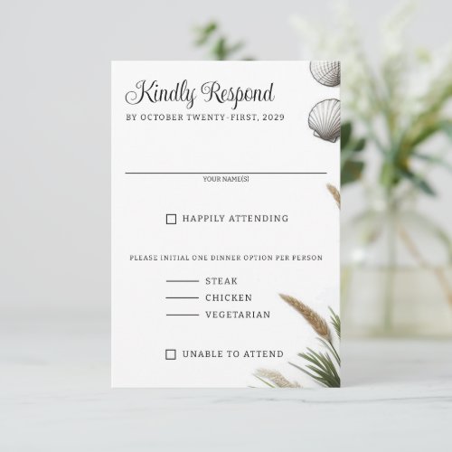 Beach Vibe RSVP Card