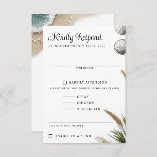 Beach Vibe RSVP Card