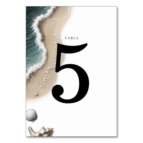 Beach Vibe Table Number