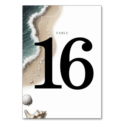 Beach Vibe Table Number