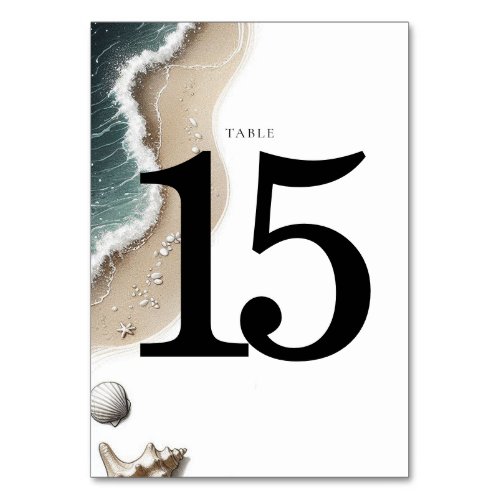 Beach Vibe Table Number