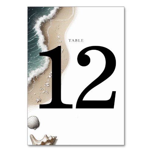 Beach Vibe Table Number