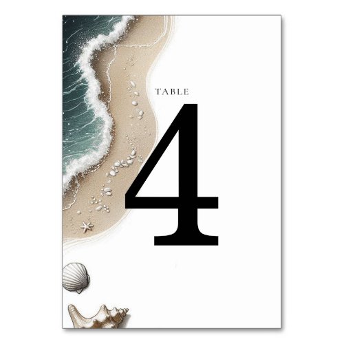 Beach Vibe Table Number