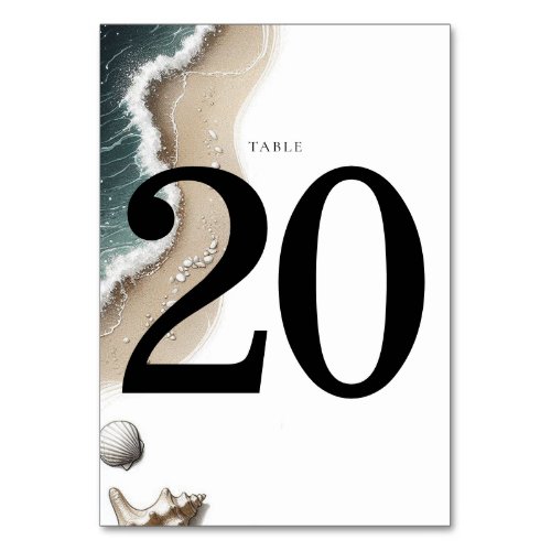 Beach Vibe Table Number