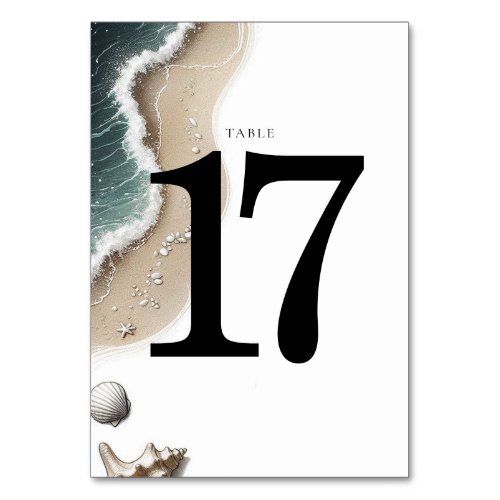 Beach Vibe Table Number