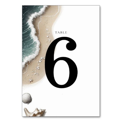 Beach Vibe Table Number