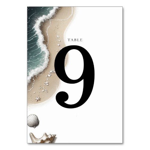 Beach Vibe Table Number