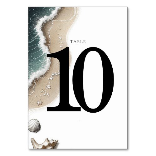 Beach Vibe Table Number