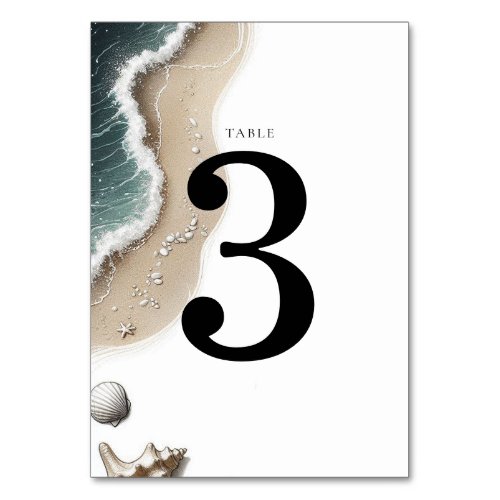 Beach Vibe Table Number