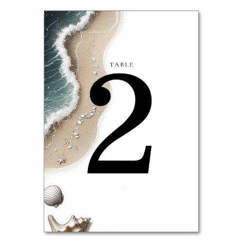 Beach Vibe Table Number