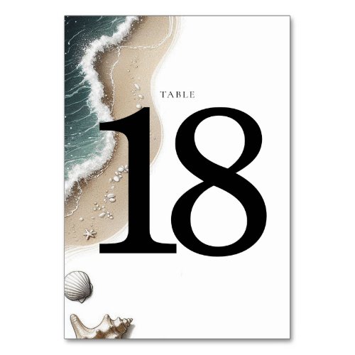 Beach Vibe Table Number