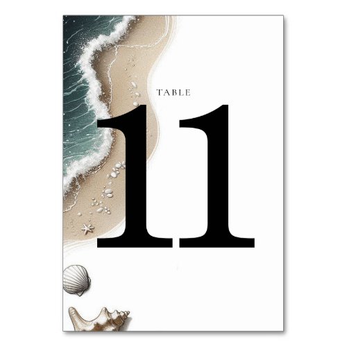 Beach Vibe Table Number