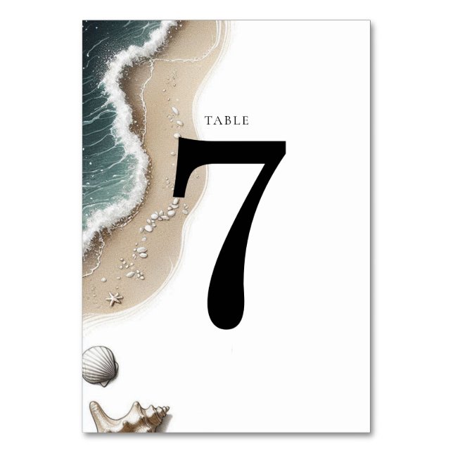 Beach Vibe Table Number (Front)