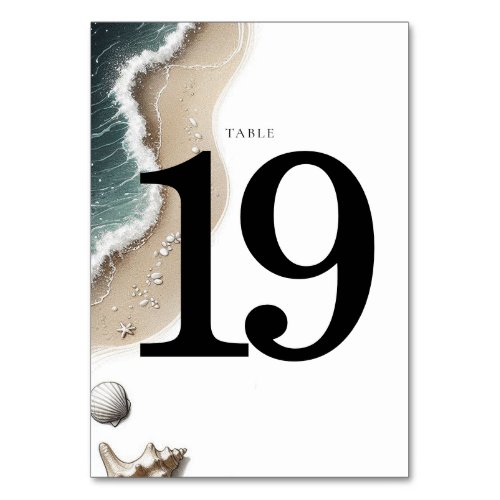 Beach Vibe Table Number