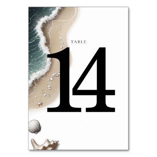 Beach Vibe Table Number