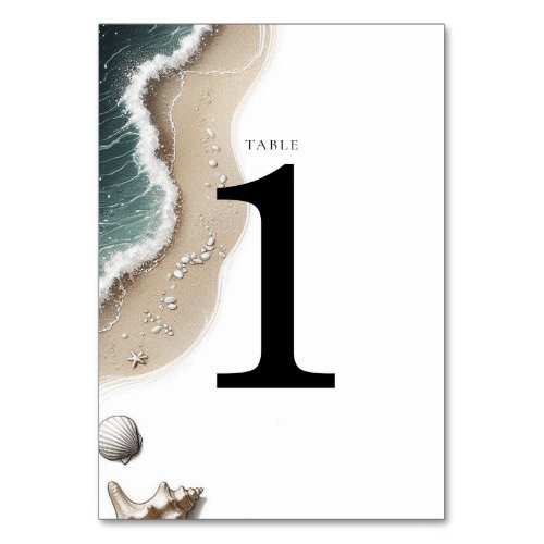 Beach Vibe Table Number