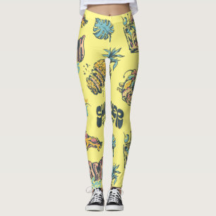 Beach Vibes - Beautiful Summer Pattern Design Leggings