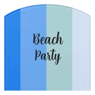 Beach Vibes, Blue Stripes Door Sign