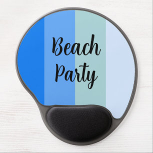 Beach Vibes, Blue Stripes Gel Mouse Pad