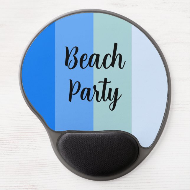 Beach Vibes, Blue Stripes Gel Mouse Pad (Front)