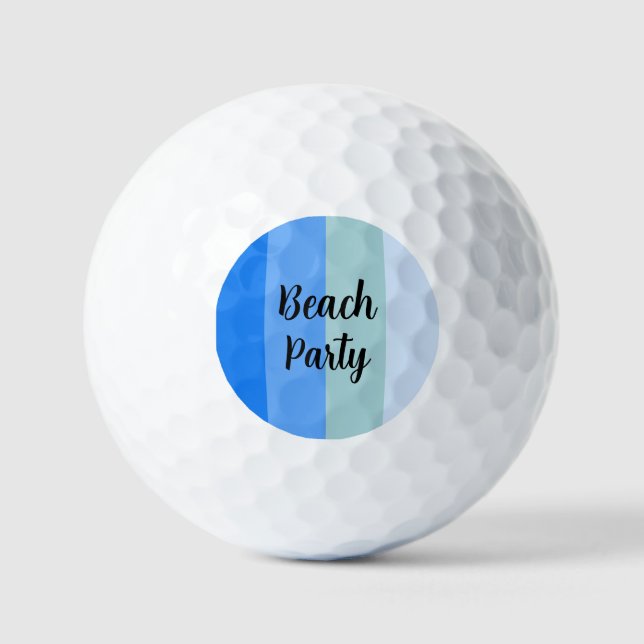 Beach Vibes, Blue Stripes Golf Balls (Front)