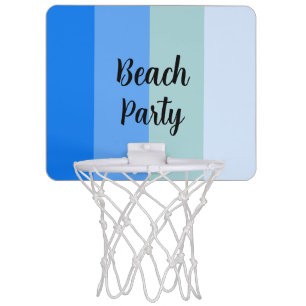 Beach Vibes, Blue Stripes Mini Basketball Hoop