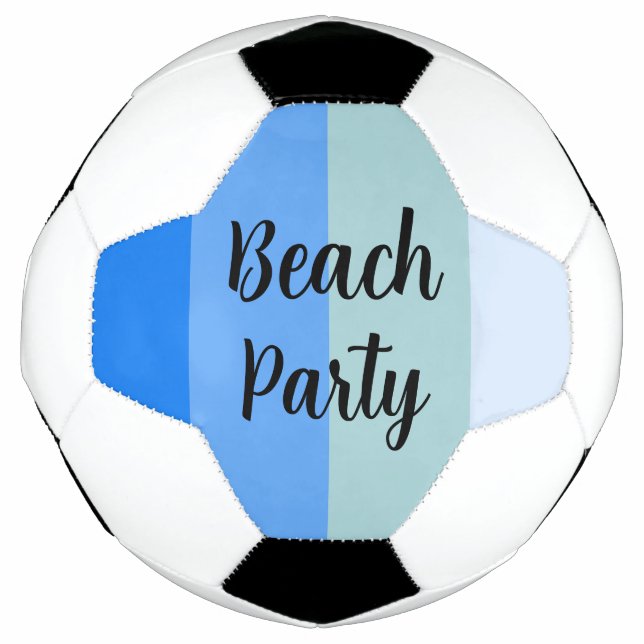 Beach Vibes, Blue Stripes Soccer Ball (Front)