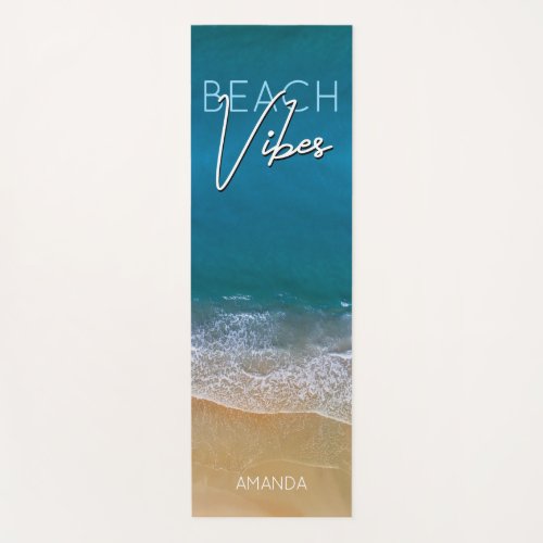 Beach Vibes Chill Ocean Water Blue Photo Yoga Mat