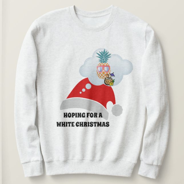 Beach Vibes Christmas Sweatshirt | Funny Holiday (Design Front)