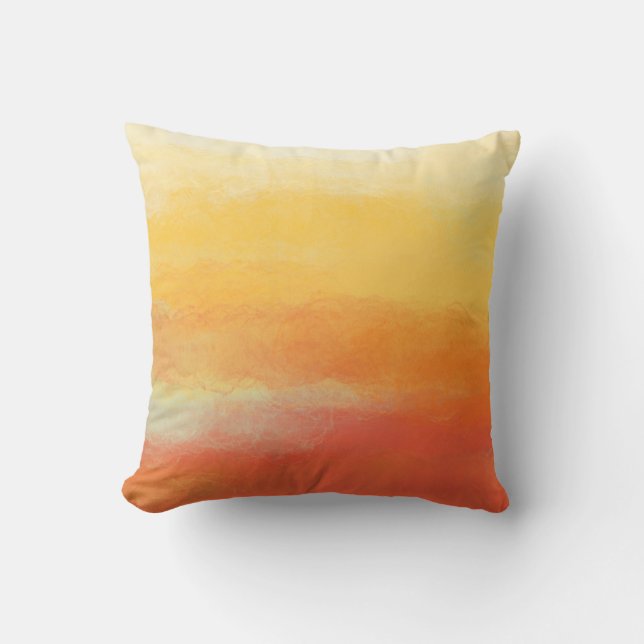 "Beach Vibes" Cool, Abstract Summer Colors Throw Pillow (Front)