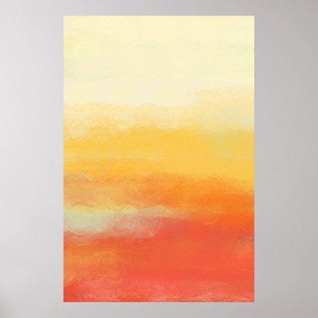 "Beach Vibes" Cool Summer Colors Abstract Art Poster (Front)