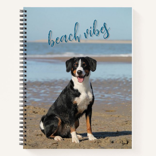 Beach vibes customizable full size notebook (Front)